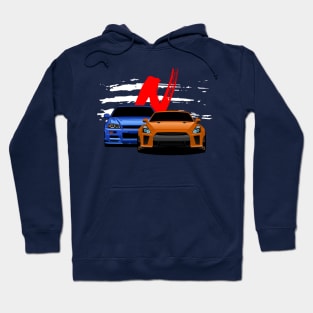 GTR R34 & R35 Japan flag JDM Hoodie